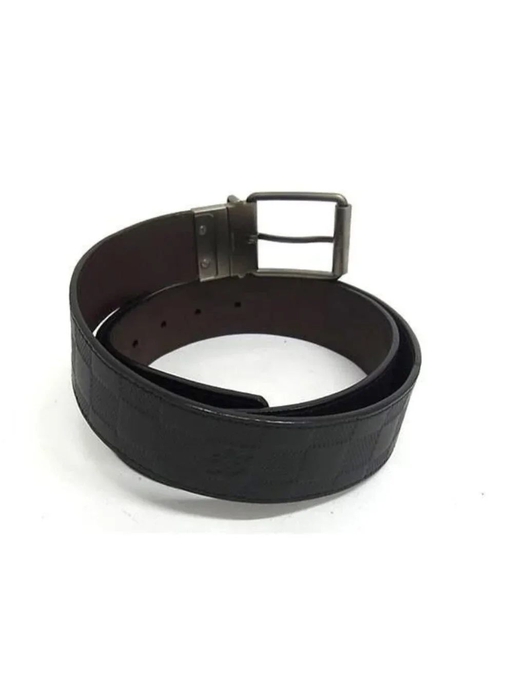 Louis Vuitton Belt Damier Infini Ceinture 40 Black Brown Leather Reversible